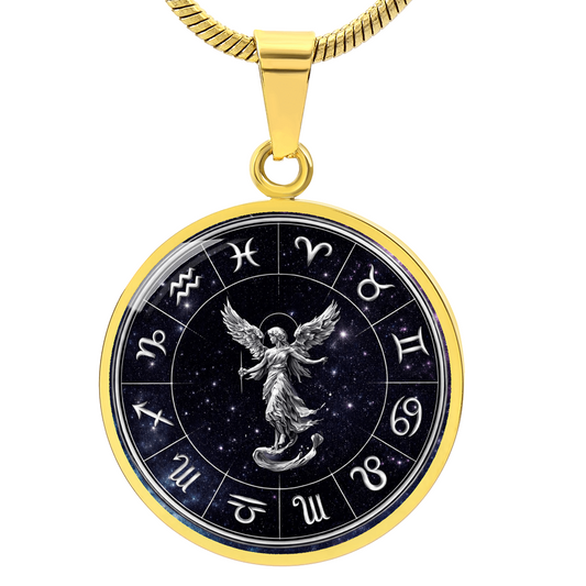 Virgo | Silver Celestial Zodiac Wheel Necklace