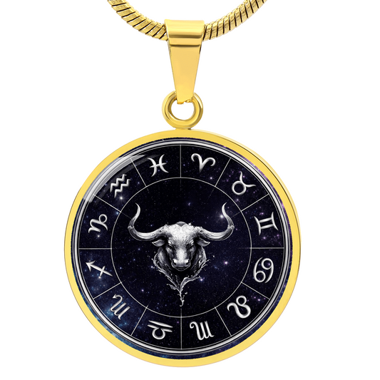 Taurus | Silver Celestial Zodiac Wheel Necklace