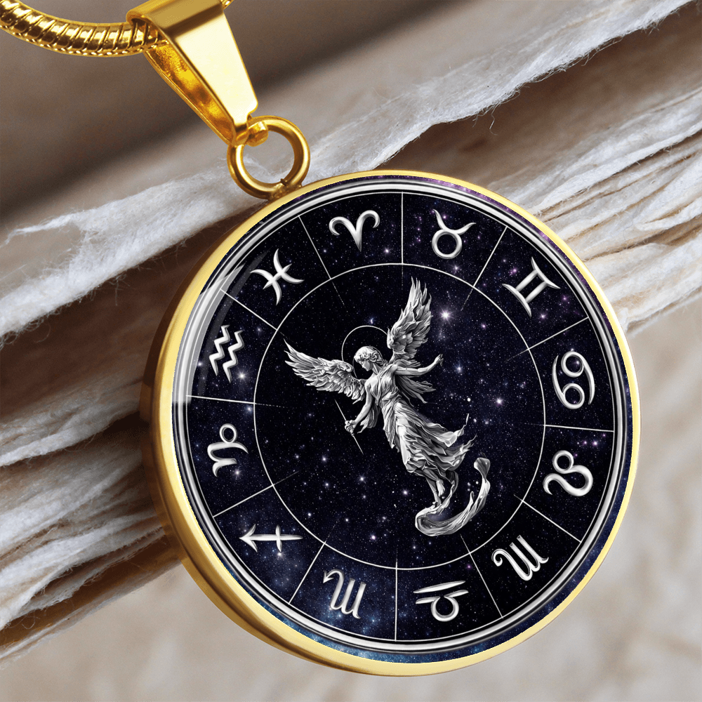 Virgo | Silver Celestial Zodiac Wheel Necklace